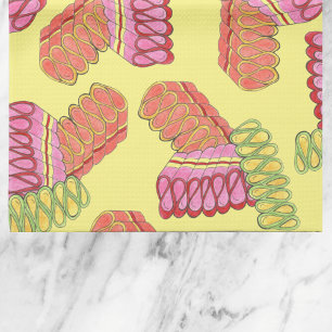 Old-Fashioned Christmas Ribbon Candy Holiday Sweet Kitchen Towel