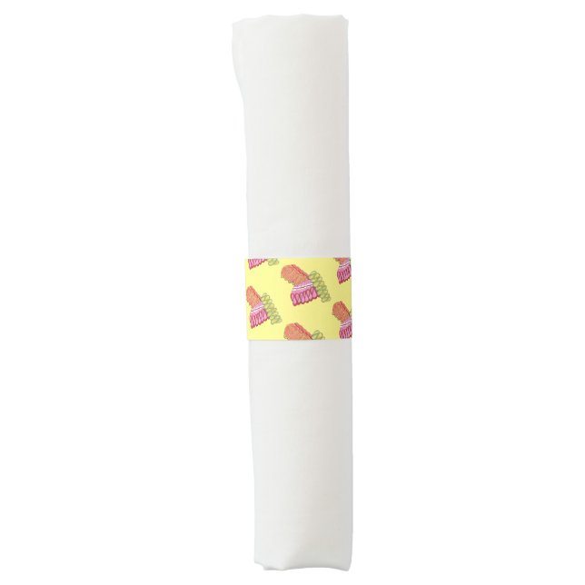 Old-Fashioned Christmas Ribbon Candy Holiday Sweet Napkin Bands (Front)