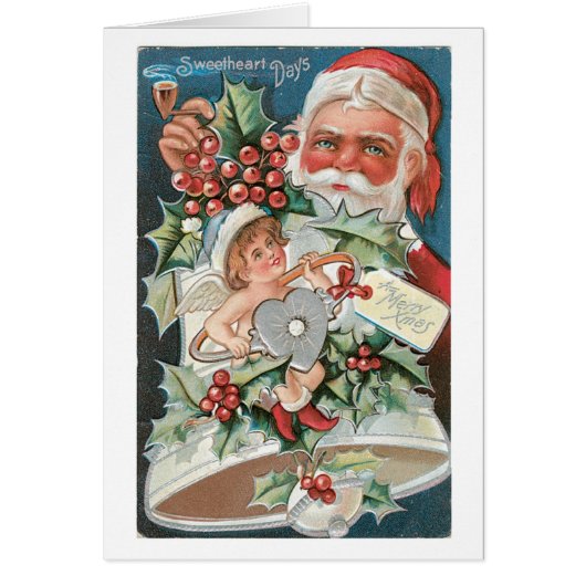 Old-fashioned Christmas, Santa & Angel Cards (Front)