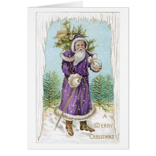 Old-fashioned Christmas, Santa Cards (Front)