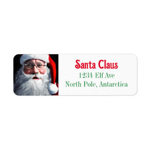 Old Fashioned Christmas Santa Claus Label