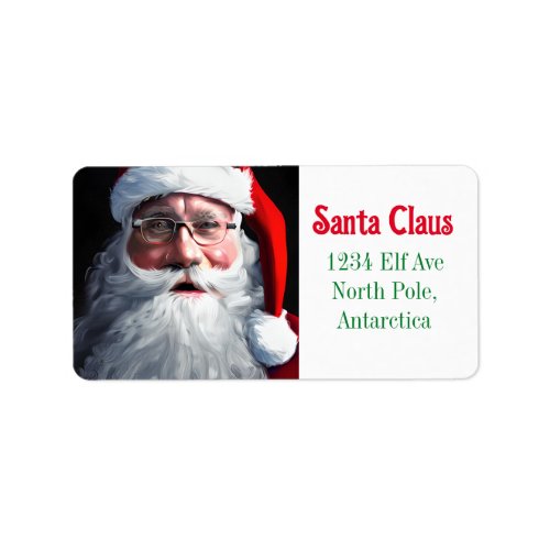 Old Fashioned Christmas Santa Claus Label