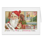 Old-fashioned Christmas, Santa with Tonttu (Front Horizontal)