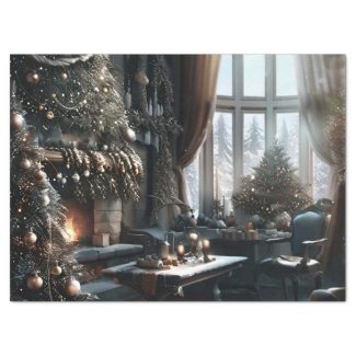 Old Fashioned Christmas Scene Gift Wrap