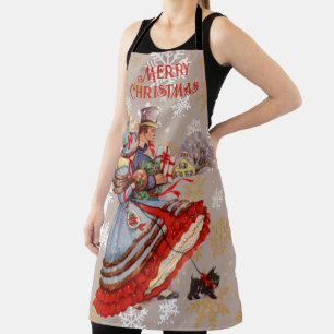 Old-Fashioned Christmas Shopping Apron