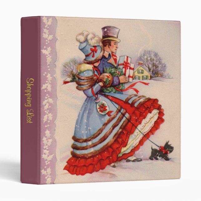 Old Fashioned Christmas Shopping Binder (Front/Spine)