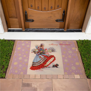 Old-Fashioned Christmas Shopping Doormat