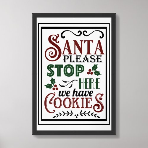 Old fashioned Christmas sign red and green