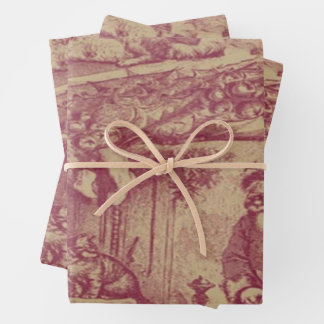 Old Fashioned Christmas Wrapping Paper Sheets