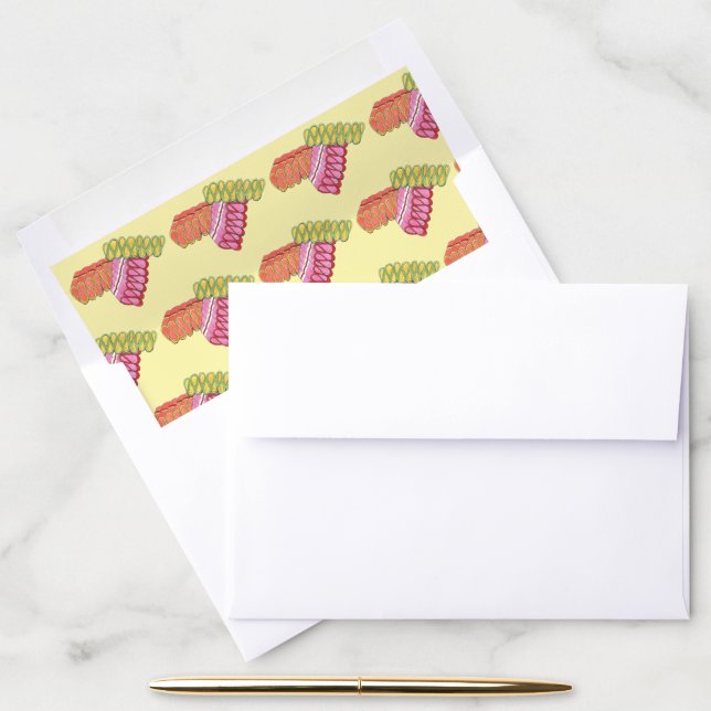 Old Fashioned Classic Hard Ribbon Candy Christmas Envelope Liner (Desk)