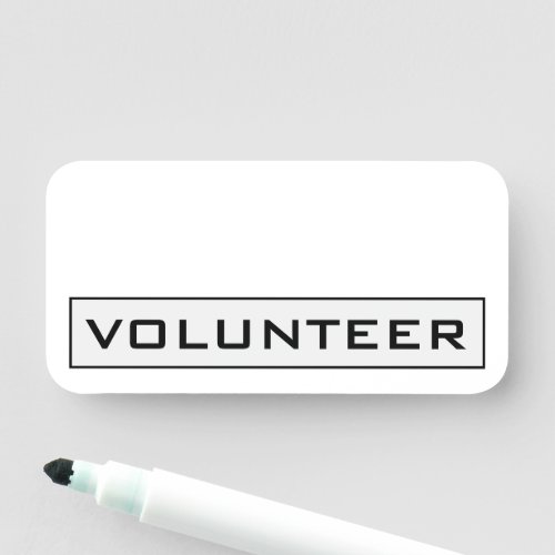 Old Fashioned Classic VOLUNTEER Name Tag