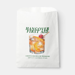 Old Fashioned Cocktail Bachelor Hangover Kit Favor Bag