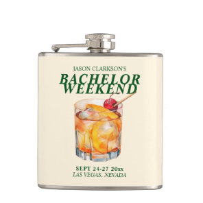 Old Fashioned Cocktail Bachelor Weekend Flask