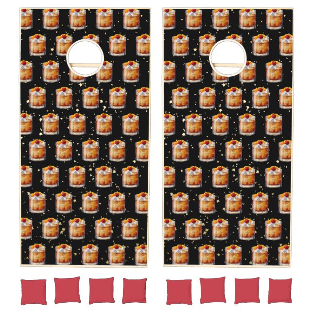 Old Fashioned Cocktail Cornhole Set (Set)