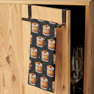 Old Fashioned Cocktail Kitchen Towel