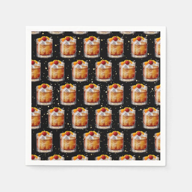 Old Fashioned Cocktail Napkins (Front)
