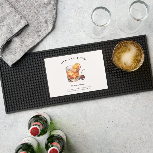 Old Fashioned Cocktail Recipe Bar Mat (Insitu (Bar 1))
