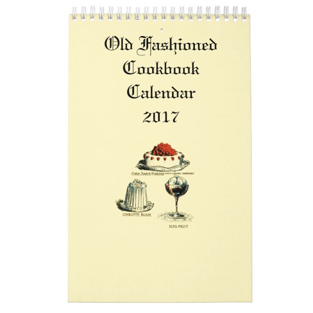 Old Fashioned Cookbook Calendar (Cover)