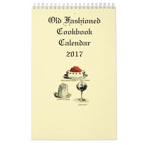 Old Fashioned Cookbook Calendar