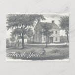 [ Thumbnail: Old Fashioned Country House "Thank You!" Postcard ]