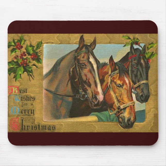 Old fashioned country Merry Christmas Mouse Pad (Front)