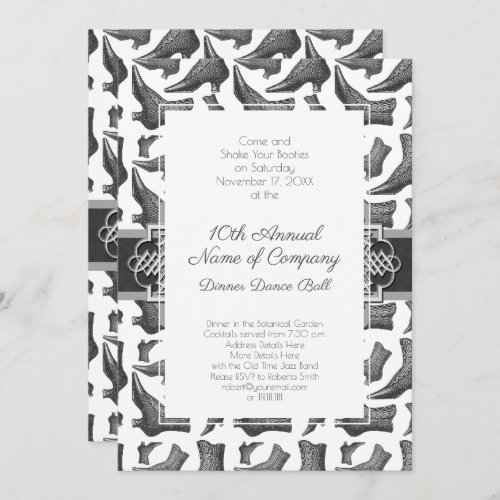 Old Fashioned Dance Party Shake Your Booties Invitation