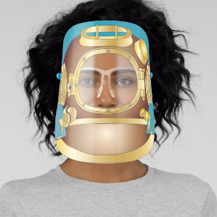 Old Fashioned Diving Helmet Face Shield