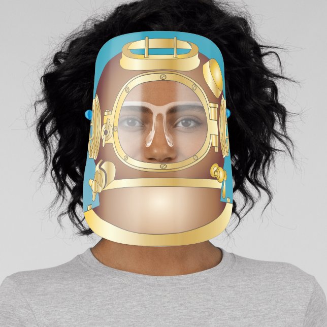 Old Fashioned Diving Helmet Face Shield (Insitu)