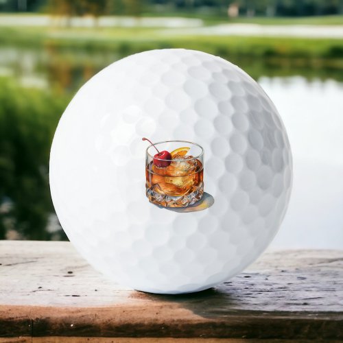 Old Fashioned Drink Fun Golf Balls
