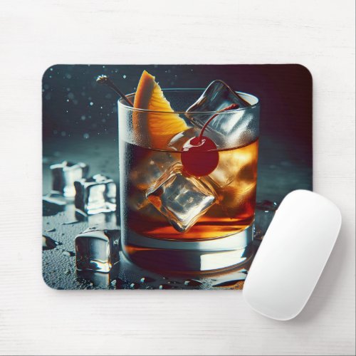 Old Fashioned Drink With Ice Mouse Pad