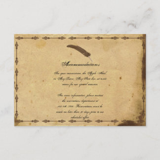 Old Fashioned Elegance Parchment Wedding Insert