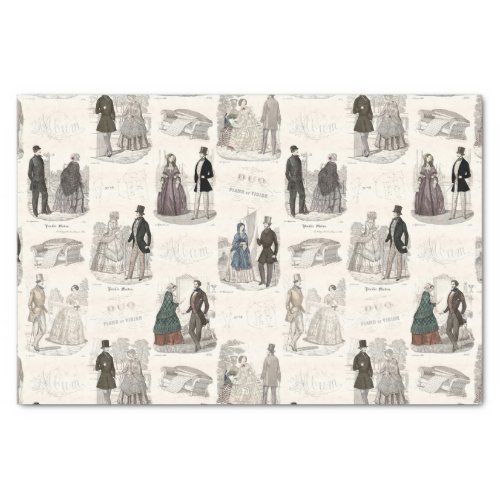 Old Fashioned Elegance Vintage French Fashion Tissue Paper