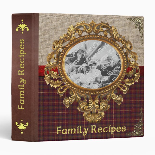 Old Fashioned Family Recipe Binder - Customizable! (Front/Spine)