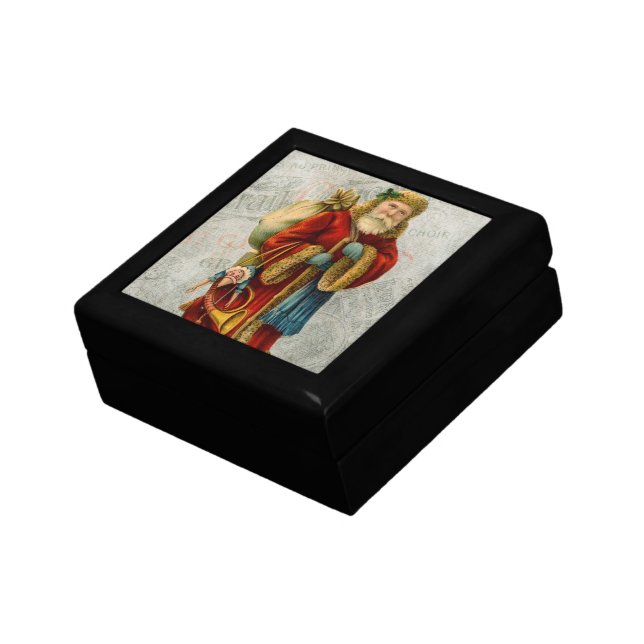 Old-Fashioned Father Christmas Keepsake Box (Side)