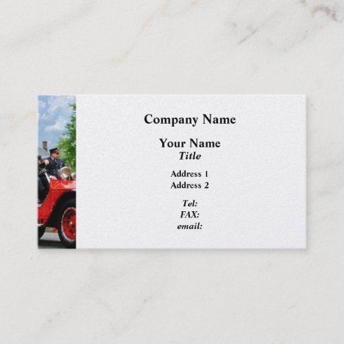 Old Fashioned Fire Engine  _ Platinum Finish Business Card