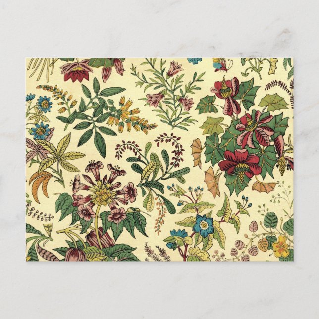 Old Fashioned Floral Abundance Postcard (Front)