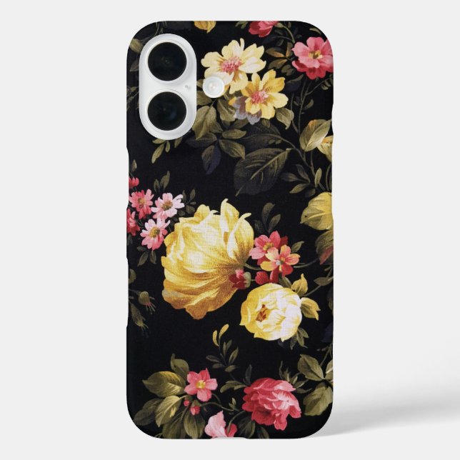 Old-fashioned Floral Fabric Case-Mate iPhone Case (Back)