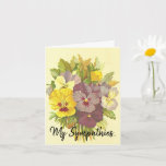 [ Thumbnail: Old Fashioned, Floral, Funeral Condolences Card ]