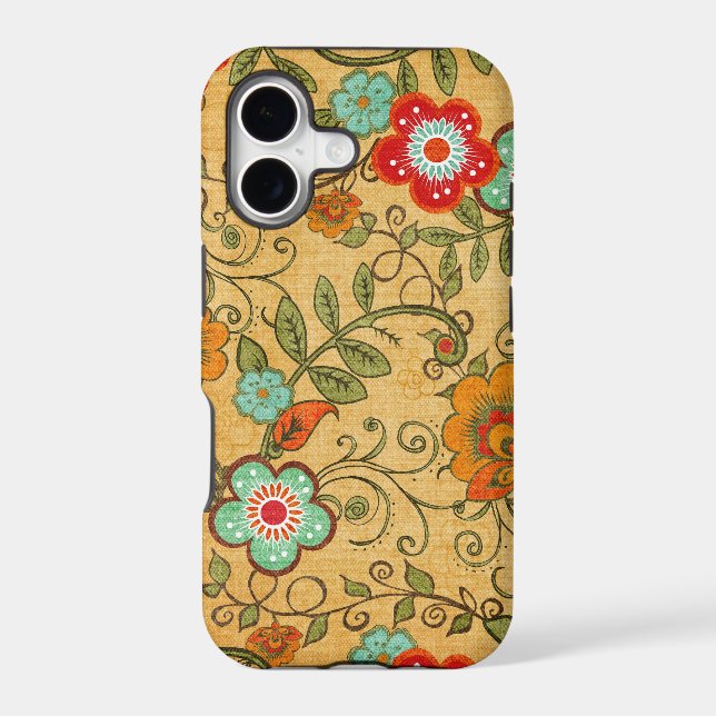 Old-fashioned Floral Iphone Case (Back)
