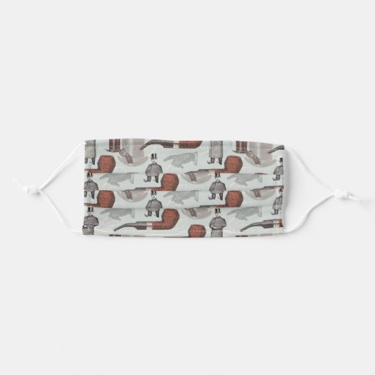 Old Fashioned Gentleman Pipe Smoker Face Mask (Front, Folded)