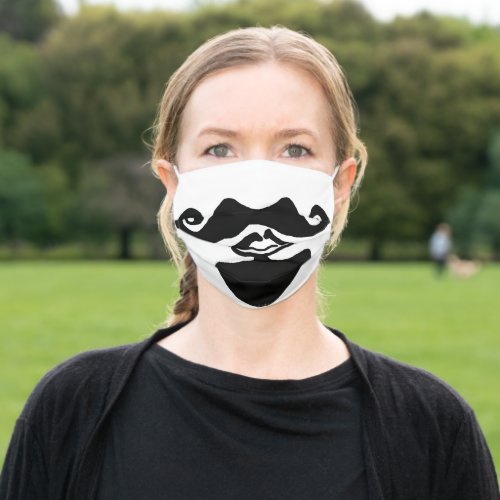 Old_fashioned gentleman twirly moustache beard adult cloth face mask
