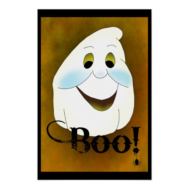 Old Fashioned Ghost Head Boo Poster (Front)