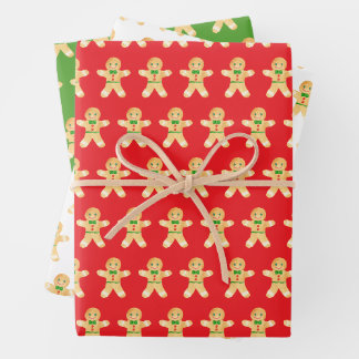 Old Fashioned Gingerbread Man Wrapping Paper Sheets