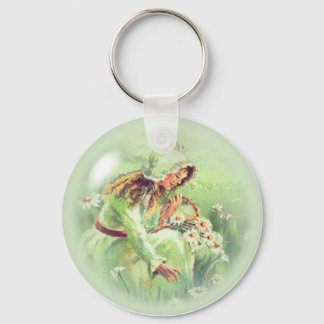 OLD FASHIONED GIRL by SHARON SHARPE Keychain