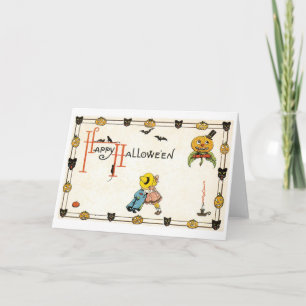 Old-fashioned Halloween, Couple Card