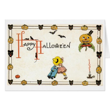 Old-fashioned Halloween, Couple Card