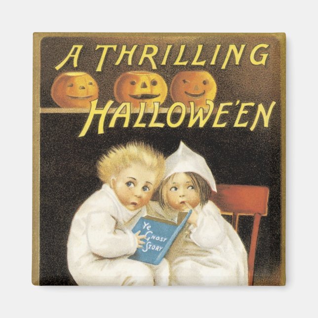 Old Fashioned Halloween Ghost Story Kids Magnet (Front)
