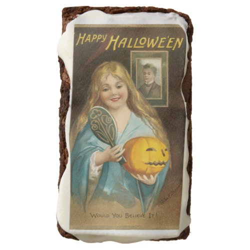 Old_fashioned Halloween Girl with a Hand mirror Brownie