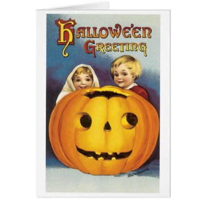 Old-fashioned Halloween, Jack-o'-lantern Card