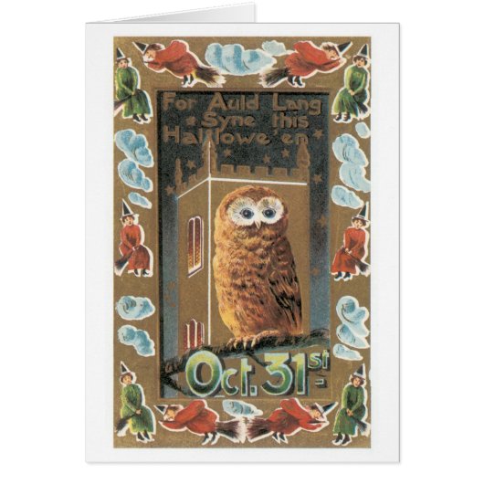 Old-fashioned Halloween, Owl Cards (Front)